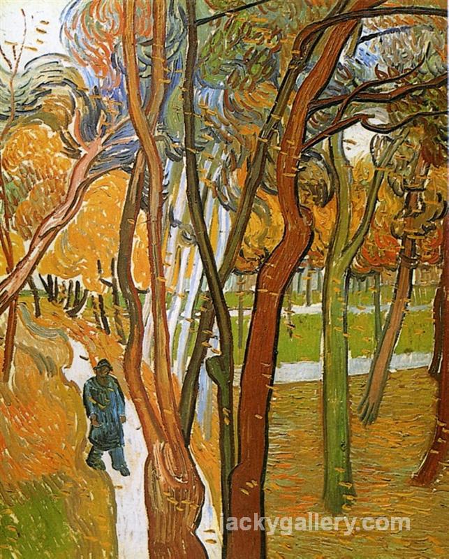 The Walk - Falling Leaves, Van Gogh painting